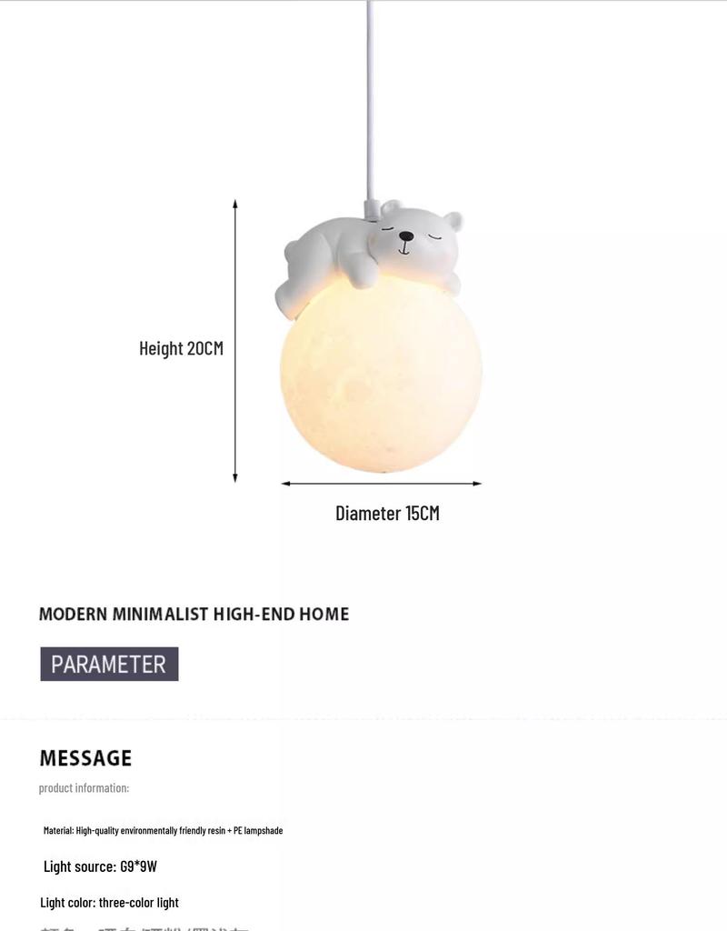 French Cream Little Lamb Chandelier - Creative Romantic Corridor and Bedroom Lighting Fixture.