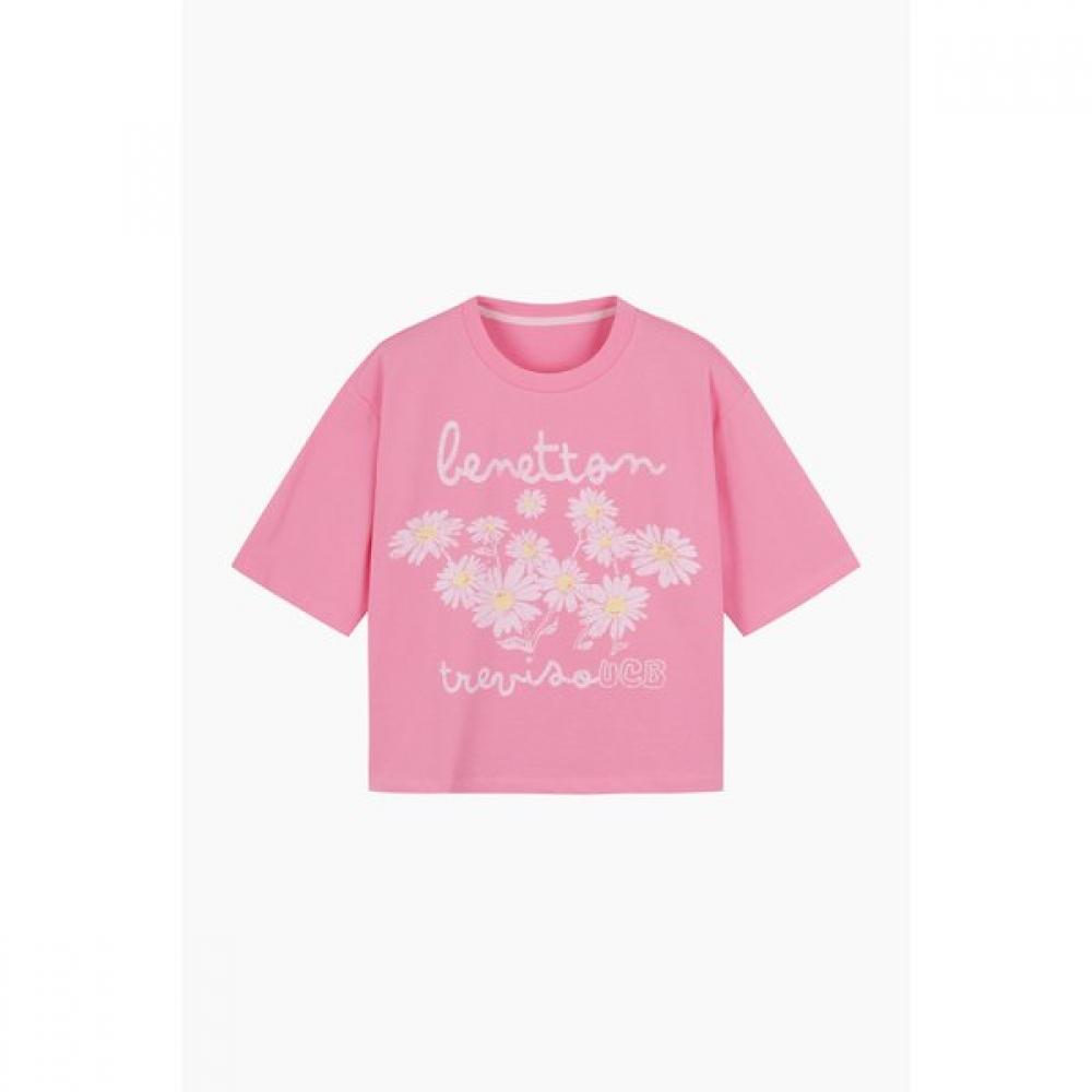 BeneTTon Flower PrinTing T shirT baTsf4611