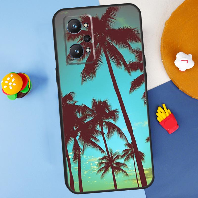 Summer Beach Sunset Palm Tree For Realme 11 10 12 13 14 Pro Plus GT 5 6 6T GT7 Pro C61 C53 C51 C21Y C25S C55 C67 C75 Case