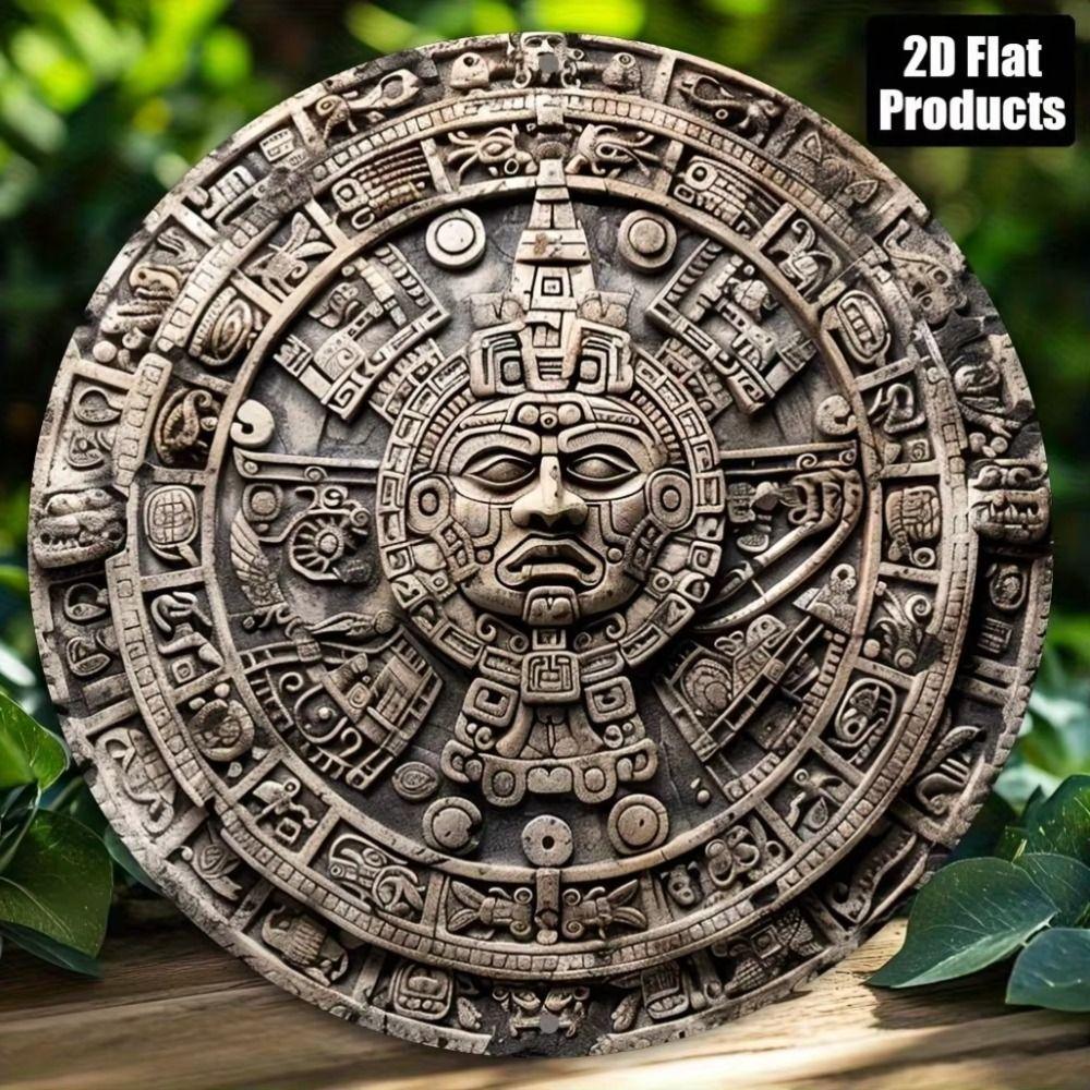 Tin Art Painting Metal Wall Decor 20x20cm Handmade Craft Home Decorative Plate