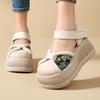 Fashion GKTINOO Retro Round Toe Thick Sole Sandals 2025 Summer New Genuine Leather Casual Women's Flat Platform Shoes