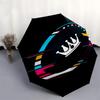 1pc Crown Emblem Design Umbrella with Plastic Handle,Suitable for All Seasons UmbrellaPT526