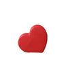 Ceramic Heart-shaped Vase Love Flower Vase Flower Arrangement Accessories Ceramic Handicrafts Red Heart Shape Home Decoration