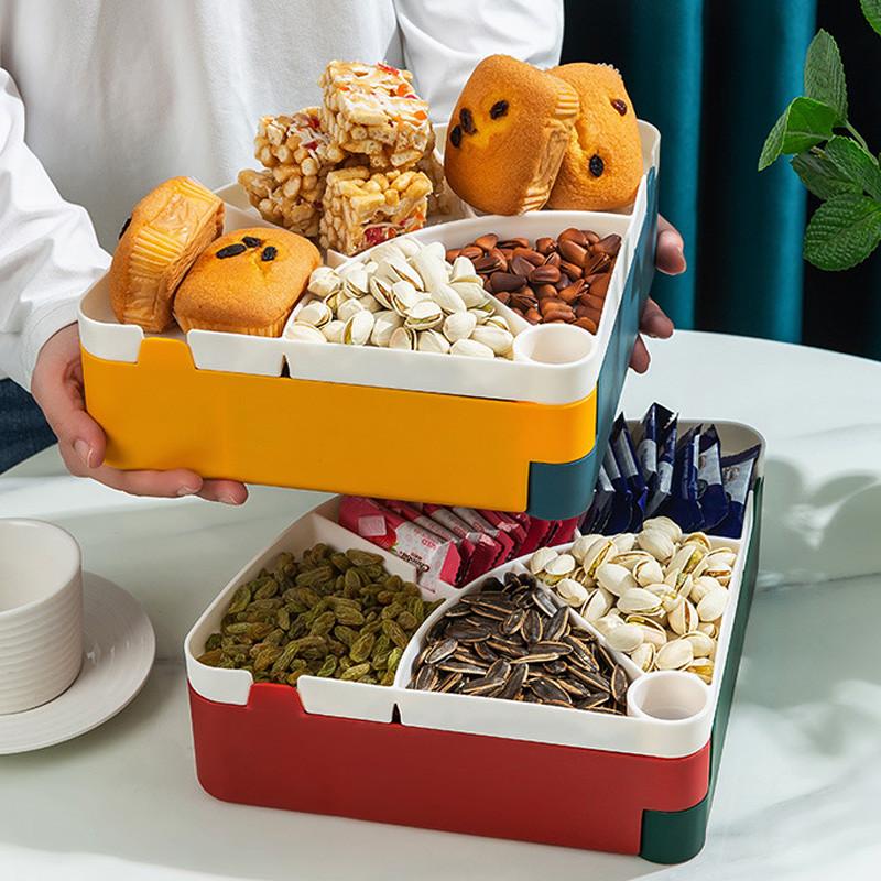 Triangle Rotation Candy Box Household Multi-functional Storage Box