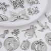 Punk Metal Charm Spider Cicada Insect Animal Pendant Stainless Steel Pendants For Jewelry Making Supplies Owl Wings DIY Material