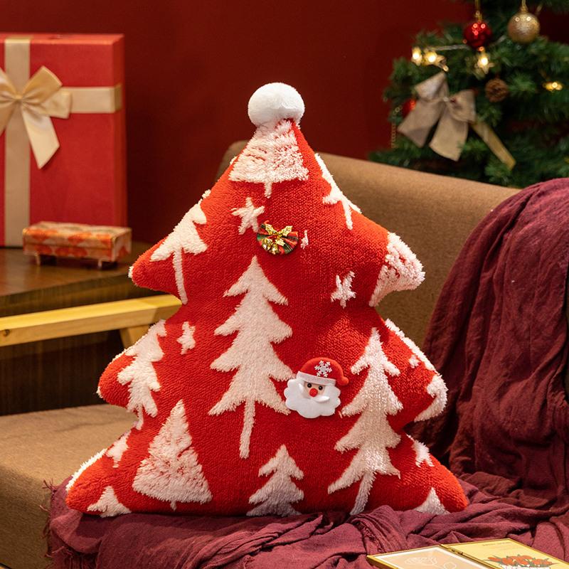 

Christmas Tree Sofa Cushion Xmas Tree Stuffed Plush Playthings Noel Navidad Pillow Ornament Merry Christmas Decors Ideal For Home Gifts