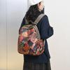 Trend Printed Bag 2025 New Ethnic Style Backpack Fashion Painted Printed Backpack Retro Large-capacity Contrast Women Bag