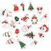 20Pcs/Set Enamel Alloy Mixed Christmas Charms Pendant Jewelry DIY Craft Making Supplies Fashion Jewelry Festive Party Supplies