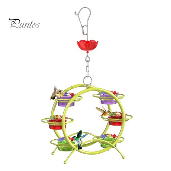 

Кормушка для колибри для улицы, герметичная конструкция колеса, кормушка Bilds с портами для кормления, защищенными от муравьев и пчел, для декора сада на заднем дворе зелёный