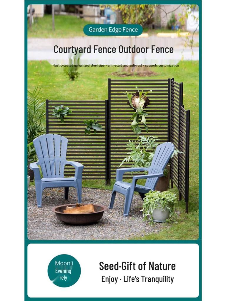 Outdoor Garden Courtyard Picket Fence & Climbing Frame