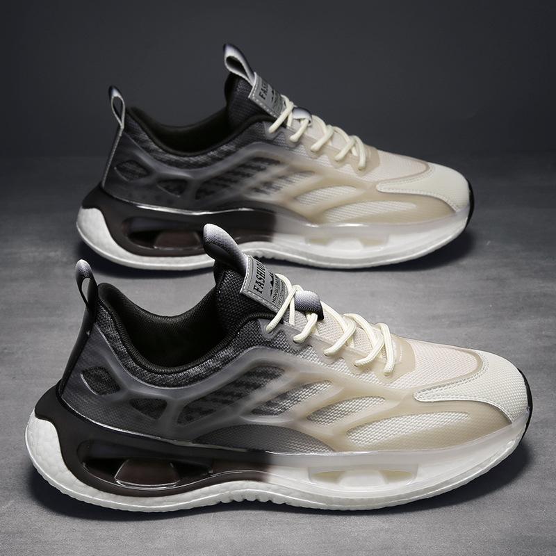 Herren Sneaker Dicke Sohle Vielseitige Klobige Schuhe Herren 2024 Neuer Trend Mesh Schnürung Atmungsaktiv Lässige Sportschuhe Erhöhte Weiche Sohlen