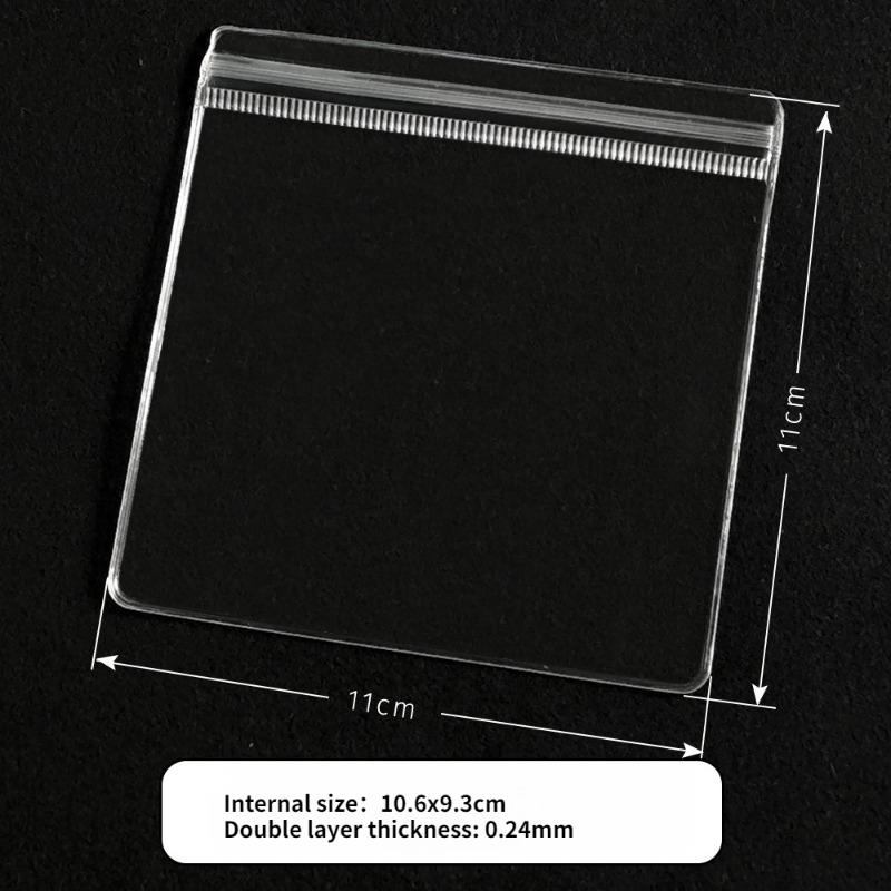 100pcs PVC Self Sealing Bag Thicken Highly Transparent and Scratch Resistant Plastic Pouchs Jewelry Brooch Bracelet Storage Packaging Pockets