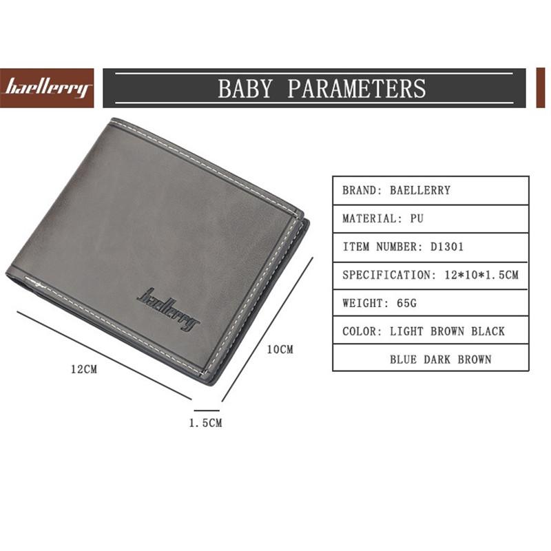 Baellerry Thin Men Wallet Business Card Holder Classic Design Bifold Wallets Purse GZW