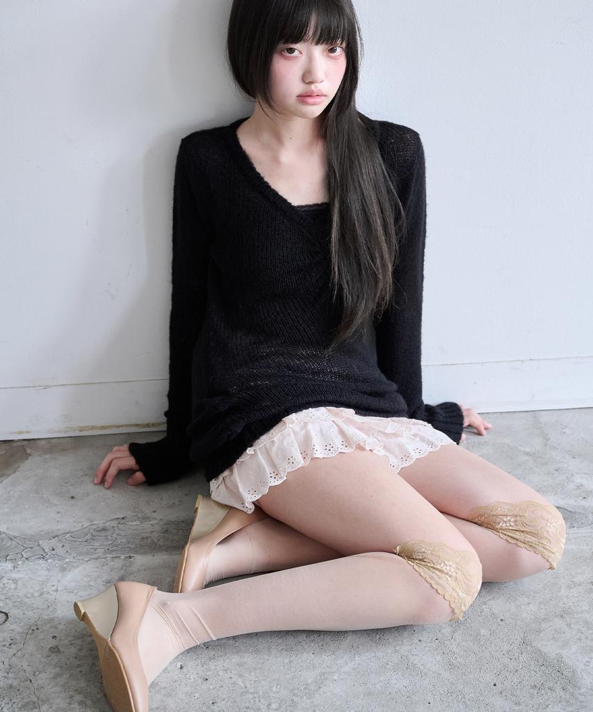 REISE MIYA Aisa Mohair Shirred Knit [Black]