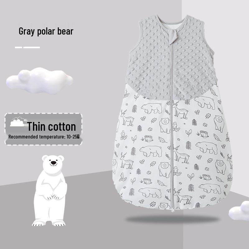 Sac de dormit Bazaitu pentru bebeluși, din bumbac, anti-șuturi - stil vestă pentru nou-născuți de primăvară și toamnă