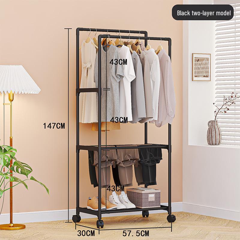 Foldable Multi-functional Clothes, Hat, and Shoe Rack for Bedroom Storage