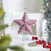 Christmas Sparkling Star Tree Topper, Festive Navidad TopStar Colorful Ornaments, Xmas Lights