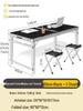Adjustable Height Aluminum Folding Picnic Table & Chairs Set for Outdoor Camping & BBQ
