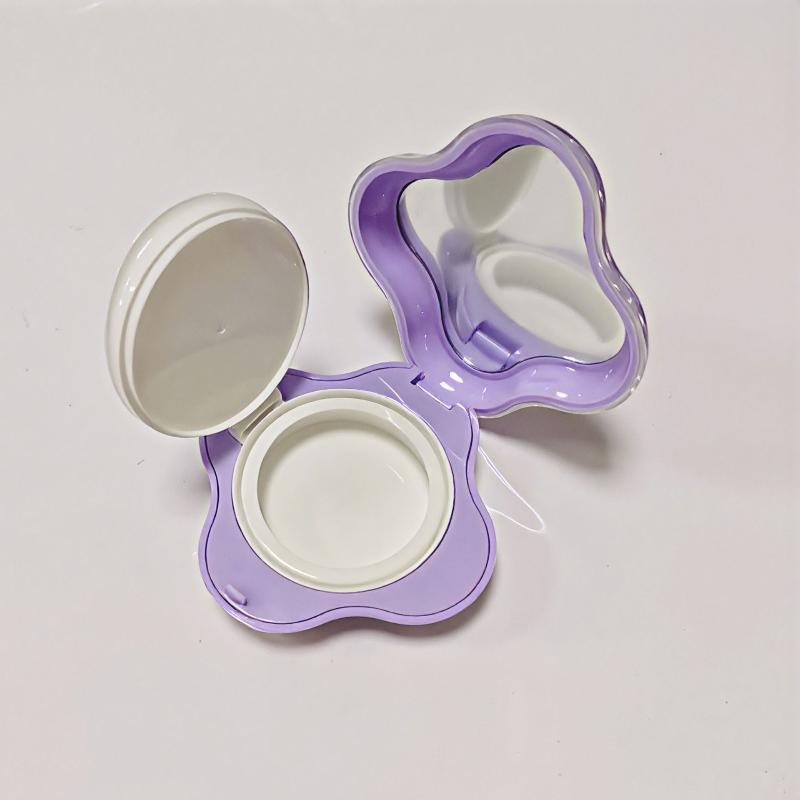

15G Empty Flip Cushion Box Powder Box Portable Cosmetic Makeup Case Bb Cream /Foundation/ Blusher Container With Mirror фиолетовый