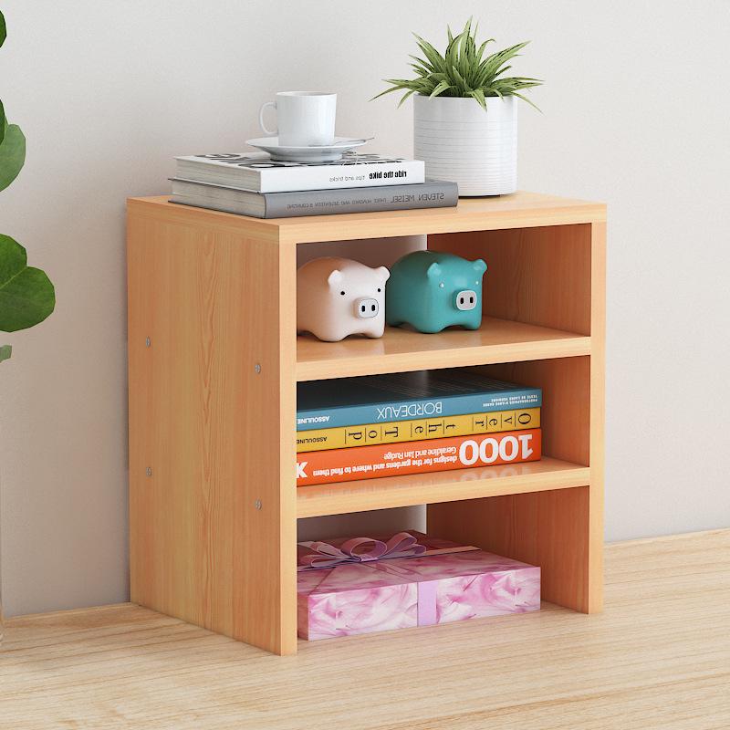 Desktop Monitor Stand with Drawer and Storage Shelf