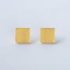 Niche Personality Light Luxury Fashion Simple Square Brushed Earrings S925 Silver Needle Stud Earrings Temperament Versatile Earrings