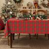 Christmas Decoration Home Table Cloth Retro Striped Plaid Cotton and Linen Restaurant Party Cover