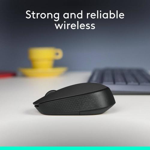 Logitech M170 2.4GHz Wireless 3 Button Optical Scroll Mouse with Nano USB Receiver (Black)