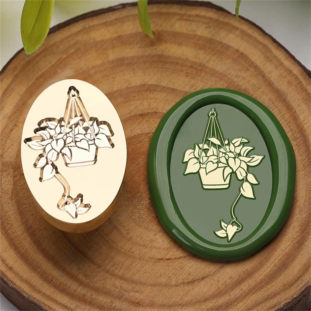 Vintage Seal Stamp Head Plant Themed Sealing Stamp for Seal Envelope Card Wedding Invitations Scrapbooking Packaging