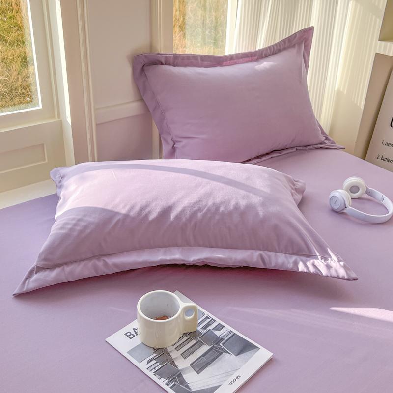 2Pcs/Set 48x74cm Simple Solid Color Pillowcase Fashion Home School Bedding Classic Bedroom Sleeping Pillow Case