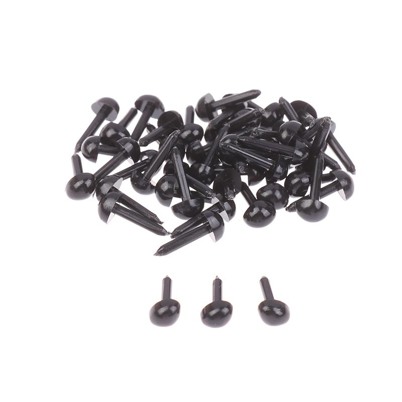 100Pcs Plastic Mini Black Eyes Nose For Plush Animals Doll Accessories Diy Stuffed Teddy Dog Toy Decor Parts