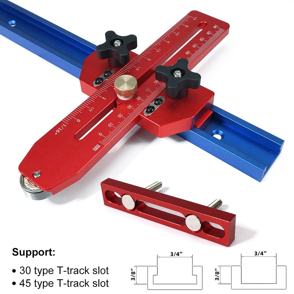 Safety Table Saw Jig Thin Rip Jig for Making Repetitive Narrow Thin Strip Fits for 3/8" X 3/4" T Slot Woodworking Tools