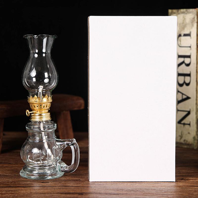 1PC Einstellbare Flamme Glas Kerosin Laternen Öl Lampe Gothic Eid Al-Adha Mubarak Glas Tragbare Schmuck