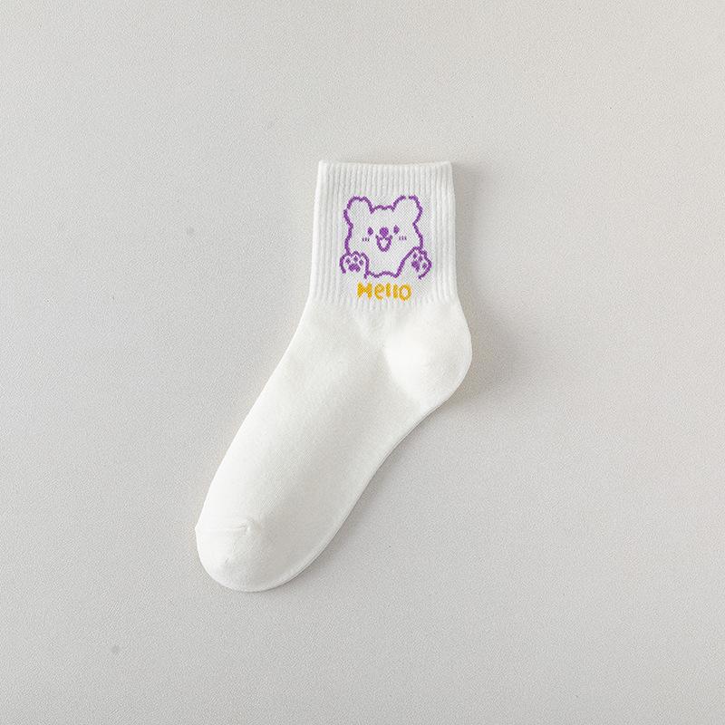 

Женские гольфы до середины икры, хлопковые длинные чулки для осени и зимы, весенне-осенние стили, летние милые, осенний тренд длинных чулок 1 pair