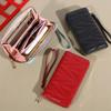 Solid Color Lady Wallet Long Quilted Clutch Bag Fashion Women's Wallet  Card Holder