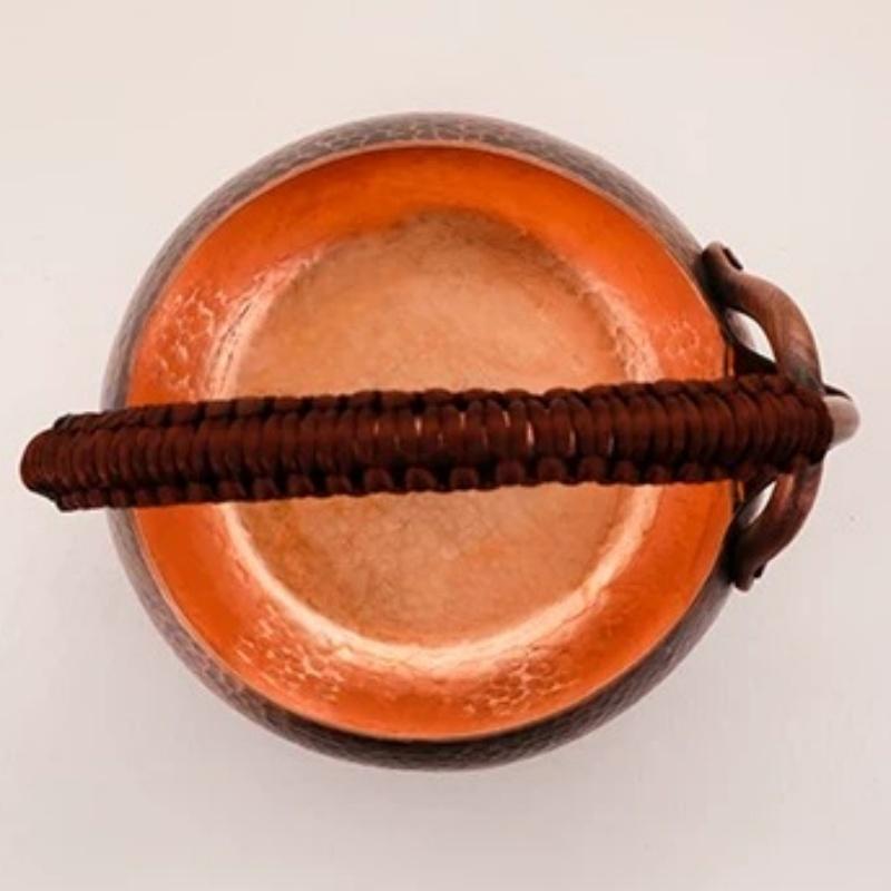 Vintage Pure Copper Water Kettle ,Hammer Texture Weave Portable 500 Ml Heat Resistant Filter Kettle,Tradition Handcrafted Teapot