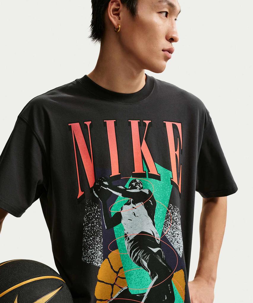 NIKE Basketball T-Shirt M - Off-Noir / Ih4132-010