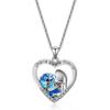 Stitch Halskette Versilbert Halbmond Anhänger Halsketten Stitch Ohana Bedeutet Familie Schmuck Geschenk für Frauen Mädchen