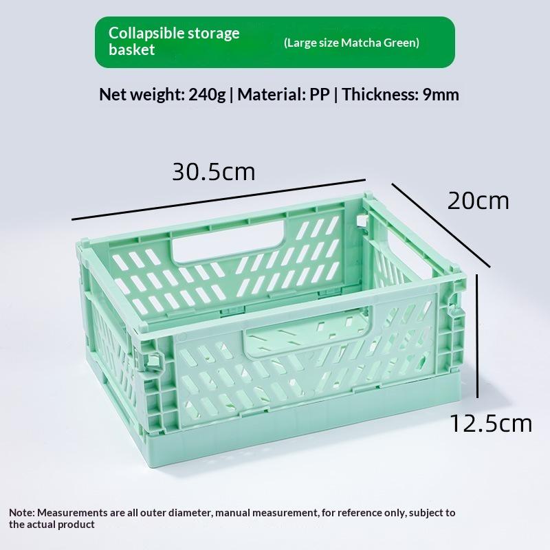 1Pcs Mini Foldable Storage Basket, Home Desktop Clutter Organizer Box, Portable Multi-Functional Solid Color Storage Basket