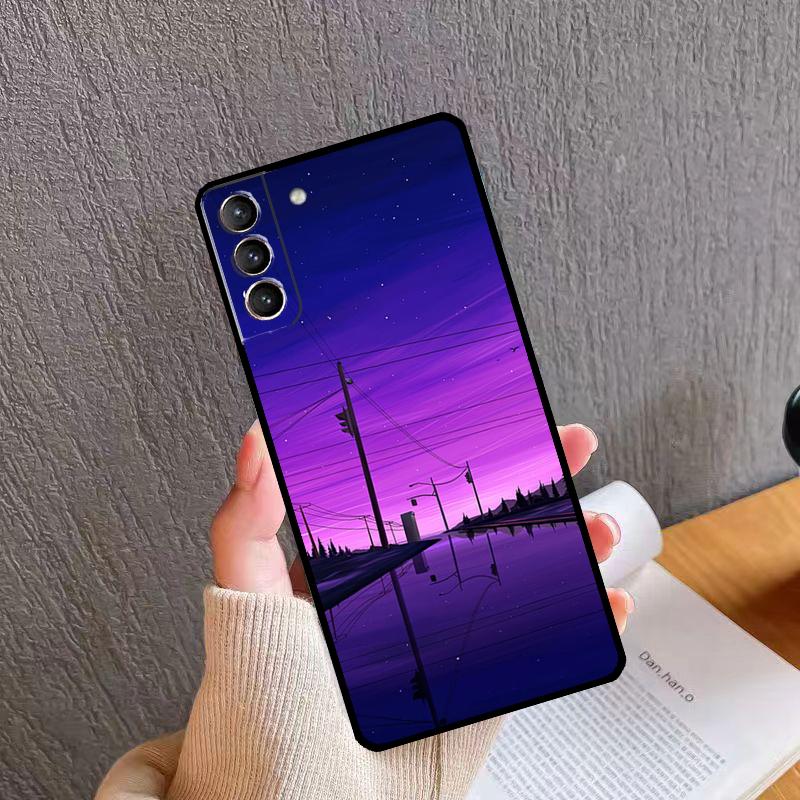 Purple Aesthetic Phone Case For Samsung Galaxy S24 S26 Ultra S20 S21 S22 S23 S25 Plus S10 S24 S25 FE Cover