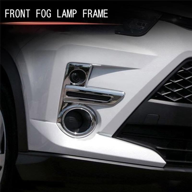 Car Chrome Front Fog Light Lamp Cover Trim Foglight Bezel Decoration Frame Replacement Accessories For Toyota Raize 200 Series-A