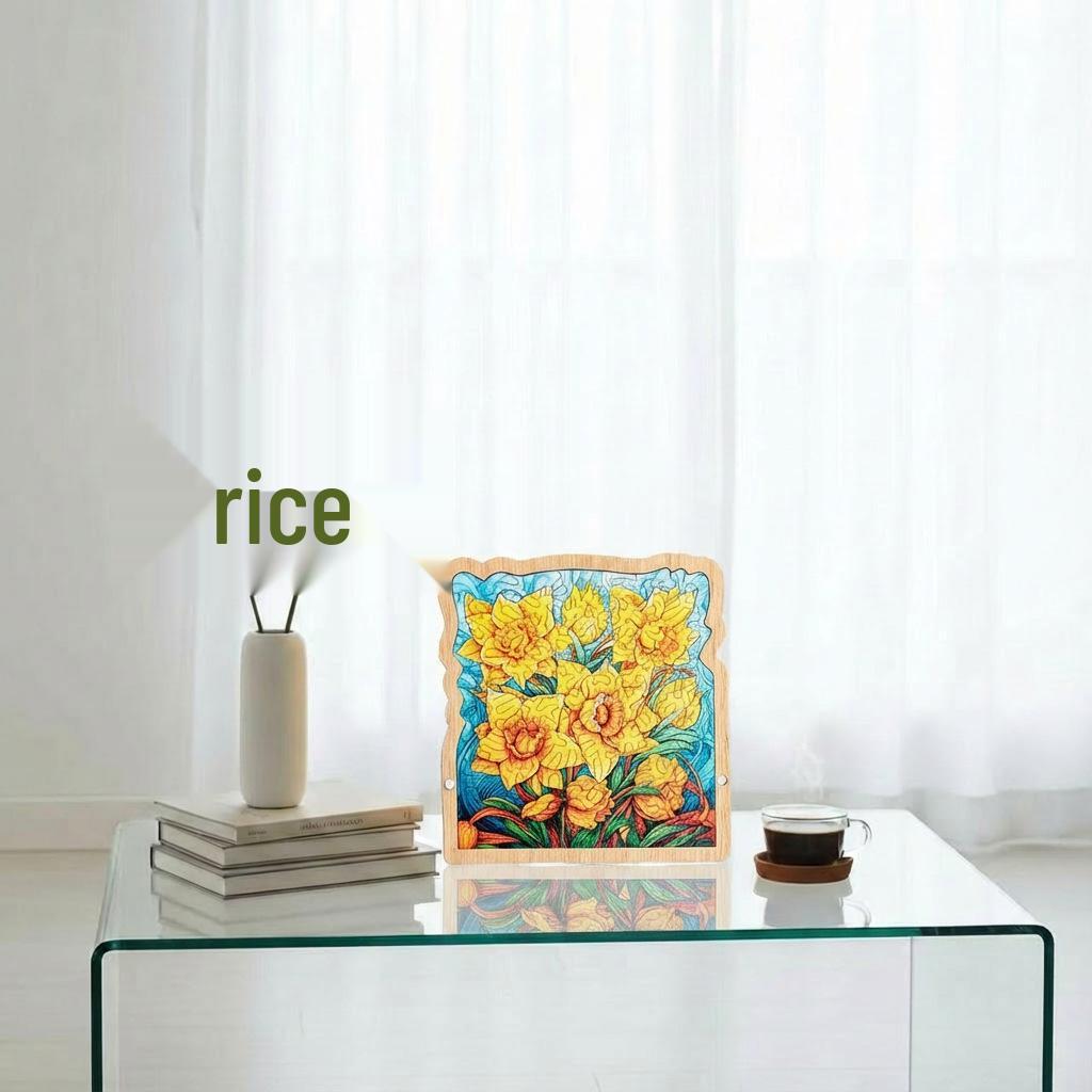 

Narcissus Creative High-Difficulty Wooden Jigsaw Puzzle - Educational Gift Toy & Ornament