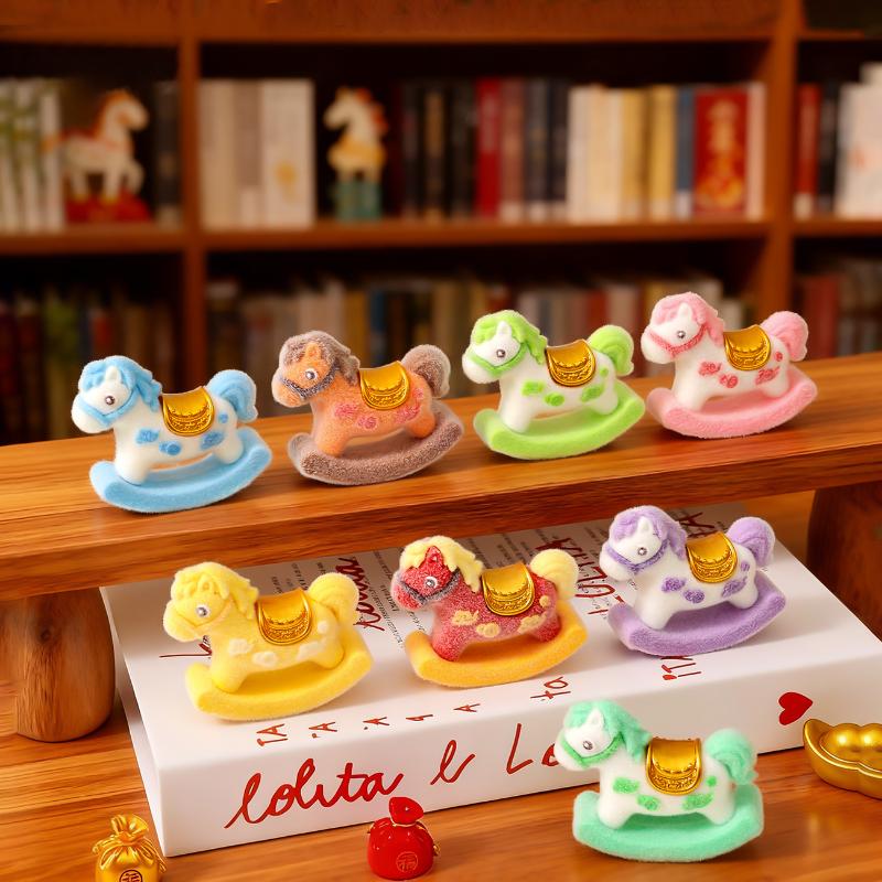 1Pc Kawaii Creative Resin Zodiac Horse Ornament Year Of The Horse Home Decoration Office Desktop Decoration Gifts