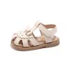 Toddlers Baby Kids Princess Shoes for Girls Toe-covered Anti-kick T-strap with Bowtie Sweet Summer Sandals Cut-outs 2025 Summer