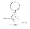 Splicing Love Rabbit Stainless Steel Keychain Cute Heart Design Fashion Couple Best Friend Pendant Practical Gift