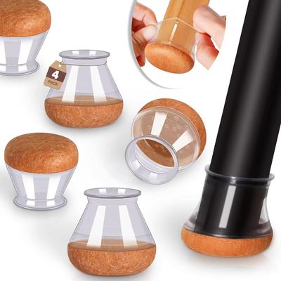 4Pcs Chair Leg Caps Silicone Feet Protector Pads Furniture Table Covers Socks Plugs Cover Furniture Leveling Feet Home Decor
