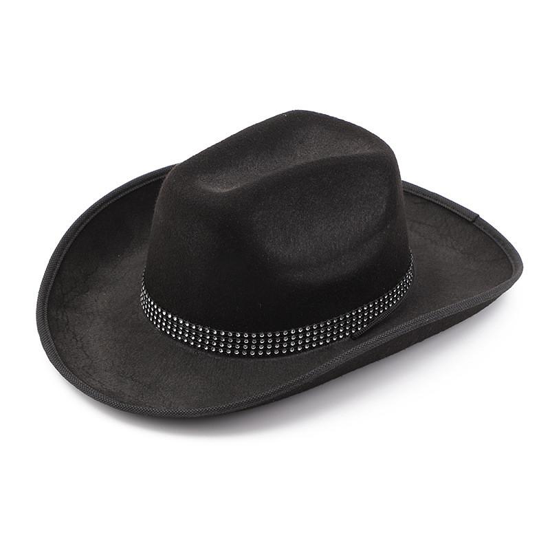 Cowboy Hat With Rhinestone Embellishments For Themed Parties And Costumes