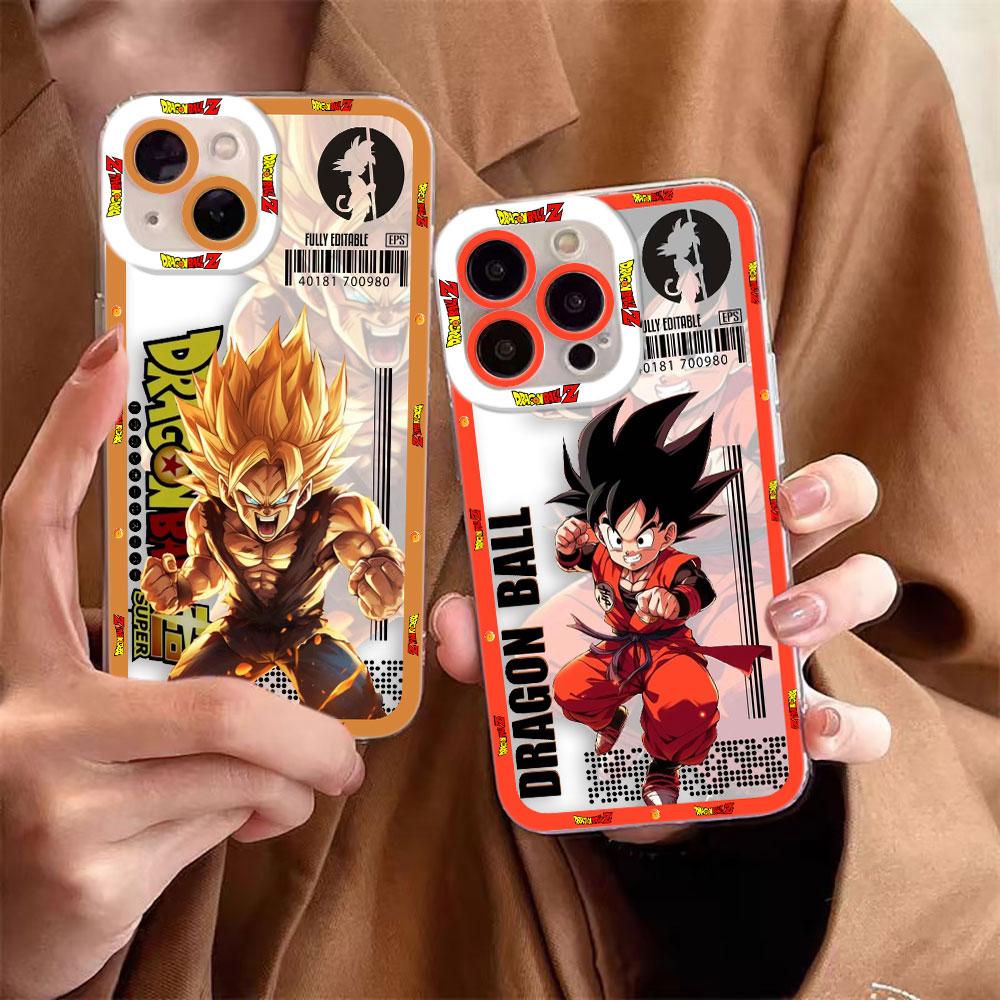Anime D-Dragon Ball Sun Goku Cover Clear Phone Case For Redmi Note 15 14 13 12 12S 11 11T 11S 10 9 10S 9S 8 Pro Plus Case Shell