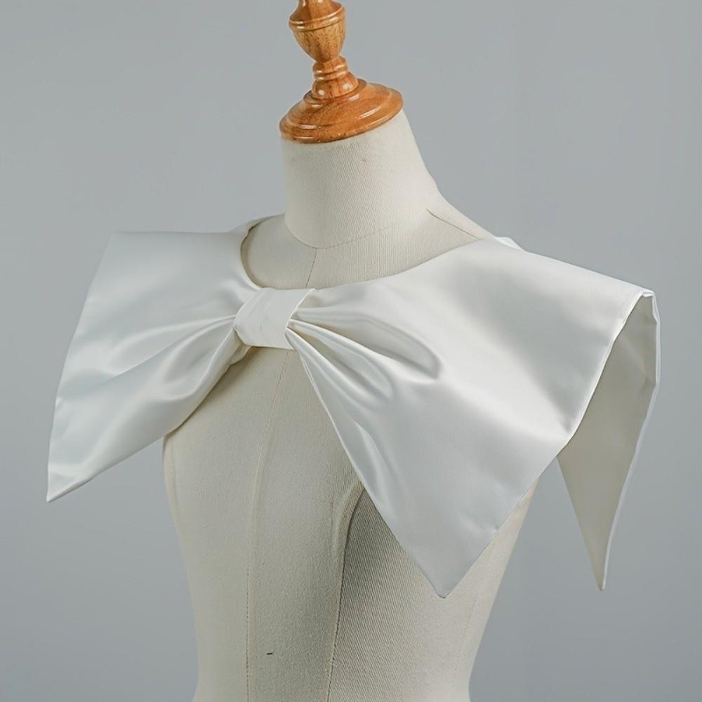 Satin Material Decorative Collar Bow Design Fashion Accessory Elegant Fake Collar  Casual Wear