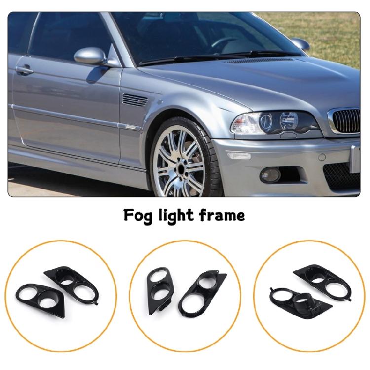 Replace 51112695255 51112695256 for E46 2 Door 2001-2006 Auto Accessories Car Front Bumper Fog Light Lens Cover
