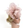 Elegant Organza Hair Drop Fascinator Hat Women Headpiece with Feather Bridal Wedding Show Race Millinery Hair Accessories